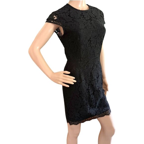 Black Lace Open Back Dress About Us Size S Womens Elegant Formal Partywear - Picture 1 of 9